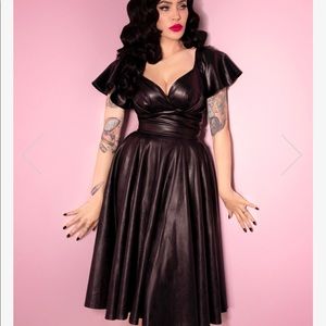 Bad Girl Vegan Leather Circle Skirt